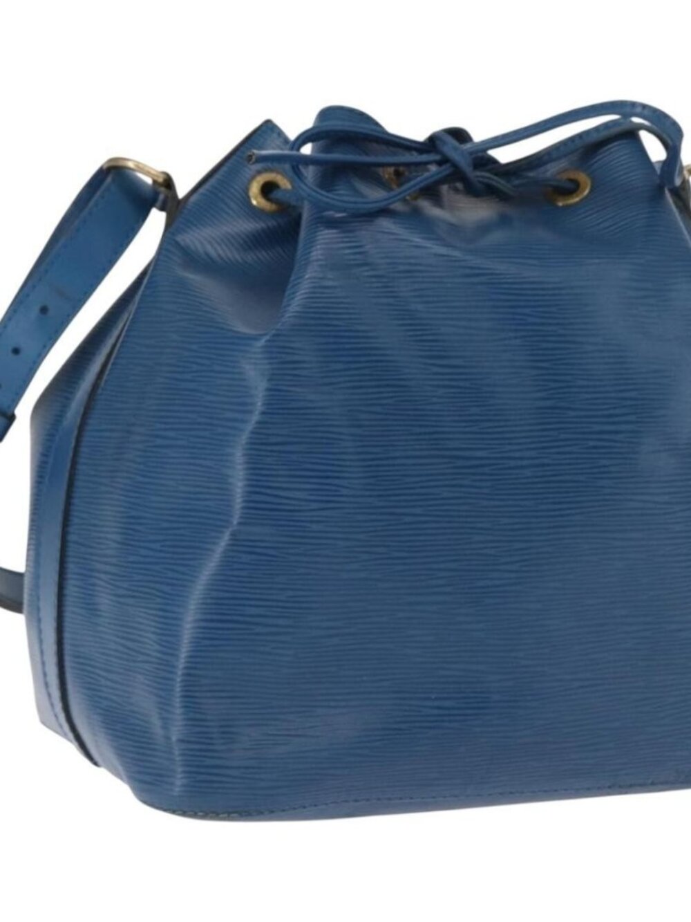 Authentic LOUIS VUITTON Epi Petit Noe Shoulder Bag Blue M44105 LV
